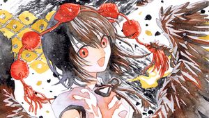 Preview wallpaper girl, garland, watercolor, anime