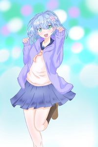 Preview wallpaper girl, gesture, dance, anime, art