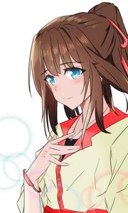 Preview wallpaper girl, gesture, glance, anime