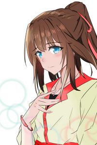 Preview wallpaper girl, gesture, glance, anime