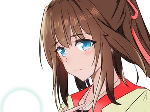 Preview wallpaper girl, gesture, glance, anime