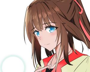 Preview wallpaper girl, gesture, glance, anime