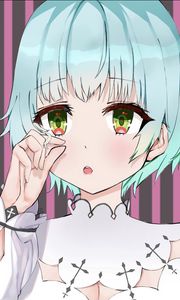 Preview wallpaper girl, gesture, glance, anime, art, cute