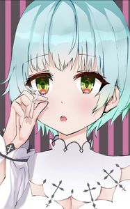 Preview wallpaper girl, gesture, glance, anime, art, cute