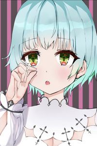 Preview wallpaper girl, gesture, glance, anime, art, cute