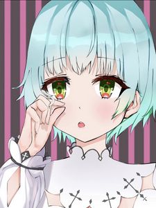 Preview wallpaper girl, gesture, glance, anime, art, cute