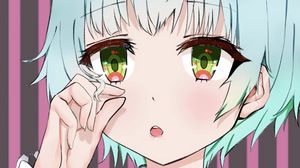 Preview wallpaper girl, gesture, glance, anime, art, cute