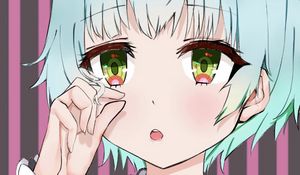 Preview wallpaper girl, gesture, glance, anime, art, cute