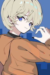 Preview wallpaper girl, gesture, glance, jacket, anime