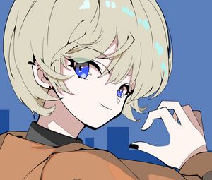 Preview wallpaper girl, gesture, glance, jacket, anime
