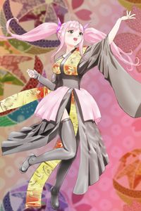 Preview wallpaper girl, gesture, kimono, anime