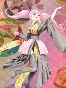 Preview wallpaper girl, gesture, kimono, anime