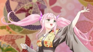 Preview wallpaper girl, gesture, kimono, anime