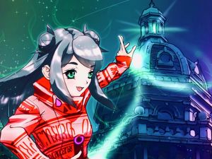 Preview wallpaper girl, gesture, magic, movement, anime
