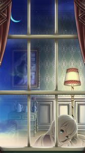 Preview wallpaper girl, glance, alone, window, anime