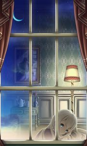 Preview wallpaper girl, glance, alone, window, anime