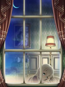 Preview wallpaper girl, glance, alone, window, anime