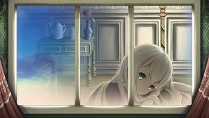 Preview wallpaper girl, glance, alone, window, anime