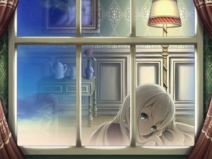 Preview wallpaper girl, glance, alone, window, anime