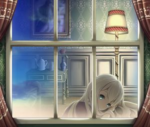 Preview wallpaper girl, glance, alone, window, anime