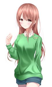 Preview wallpaper girl, glance, anime