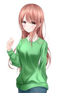 Preview wallpaper girl, glance, anime