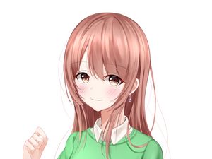 Preview wallpaper girl, glance, anime