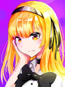 Preview wallpaper girl, glance, anime, art, bright
