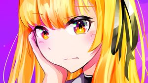 Preview wallpaper girl, glance, anime, art, bright