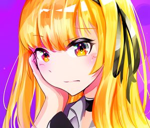 Preview wallpaper girl, glance, anime, art, bright