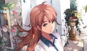 Preview wallpaper girl, glance, anime, art, cartoon