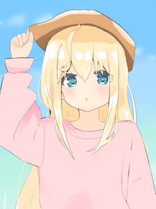 Preview wallpaper girl, glance, anime, cute