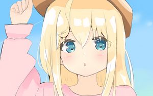 Preview wallpaper girl, glance, anime, cute
