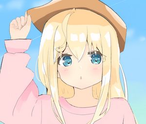 Preview wallpaper girl, glance, anime, cute