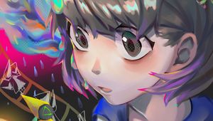 Preview wallpaper girl, glance, anime, art, fantasy