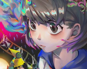 Preview wallpaper girl, glance, anime, art, fantasy
