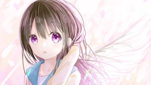 Preview wallpaper girl, glance, anime, art, light