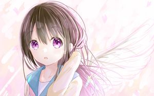 Preview wallpaper girl, glance, anime, art, light