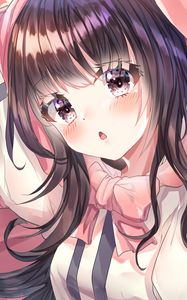 Preview wallpaper girl, glance, anime, art, cute