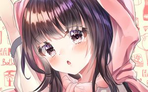 Preview wallpaper girl, glance, anime, art, cute