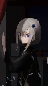 Preview wallpaper girl, glance, anime, art, dark