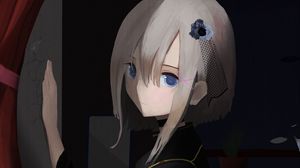 Preview wallpaper girl, glance, anime, art, dark
