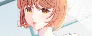 Preview wallpaper girl, glance, anime, light, art