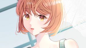 Preview wallpaper girl, glance, anime, light, art