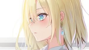 Preview wallpaper girl, glance, anime, art, white