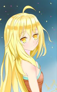 Preview wallpaper girl, glance, blonde, anime, art