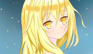 Preview wallpaper girl, glance, blonde, anime, art