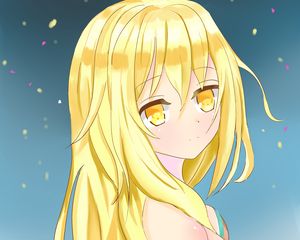 Preview wallpaper girl, glance, blonde, anime, art