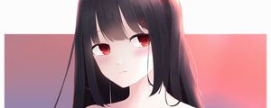 Preview wallpaper girl, glance, blouse, anime