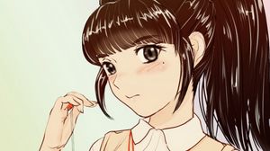 Preview wallpaper girl, glance, blush, anime